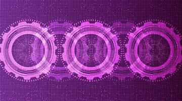 Ultraviolet Technical Gears Technology Background vector