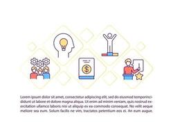 icono de concepto de contenido motivacional con texto vector