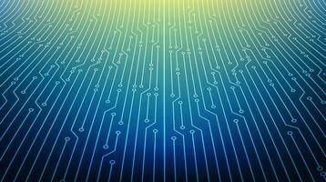 Modern Circuit Microchip on Technology Background vector