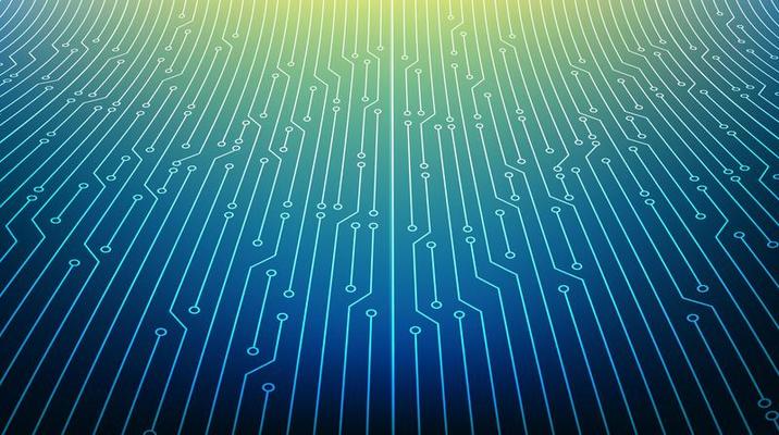 Modern Circuit Microchip on Technology Background