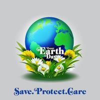 Earth Day Concept in 3D vector