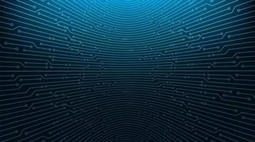 Blue Circuit Microchip on Technology Background vector