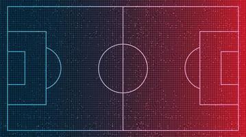 Red And Blue Football Field On Digital Technology Background vector