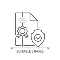 Intellectual property broker linear icon vector