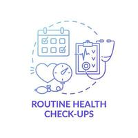 Routine health checkups blue gradient concept icon vector