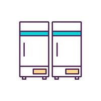 Ultra-cold storage temperature RGB color icon vector