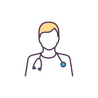 Healthcare worker RGB color icon vector