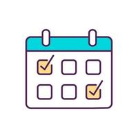 Agenda RGB color icon vector