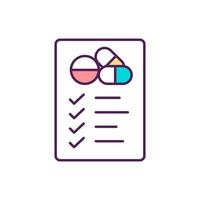 Prescription drugs RGB color icon vector