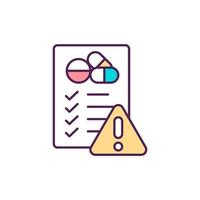 Antibiotics misuse RGB color icon vector