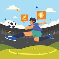 Soccer Player Kicking Ball vector