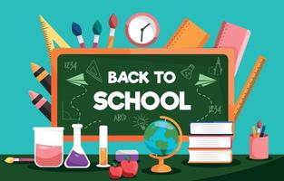 Back to School Flat Design Background vector