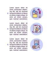 Charity support for unemployed concept line icons with text vector