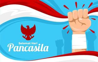 fondo del día de pancasila vector