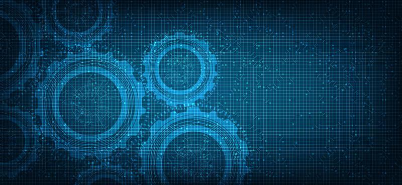 Security Gears Digital Technology Background