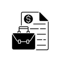 Business broker black linear icon vector