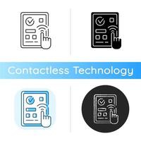 Predictive touch technology icon vector