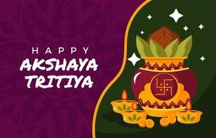 prosperidad y bondad en el día de akshaya tritiya vector