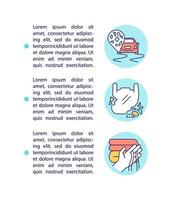 Source of microplastics concept line icons with text vector