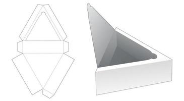 bandeja triangular con plantilla troquelada de cremallera superior vector