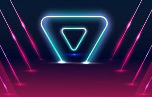 Neon Light Triangle Background vector
