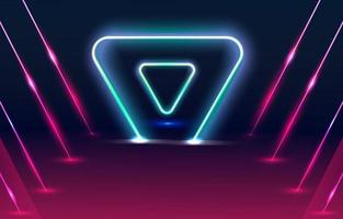 Neon Light Triangle Background vector