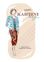 Happy Kartini Day Celebration vector
