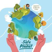 Bring the Earth Back to Green and Safe vector