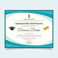 plantilla de certificado de graduación vector