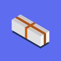 Isometric Gift On White Background vector