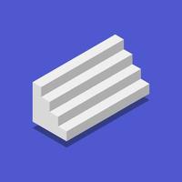 Isometric Ladder On White Background vector