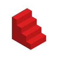 Isometric Ladder On White Background vector