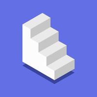 Isometric Ladder On White Background vector