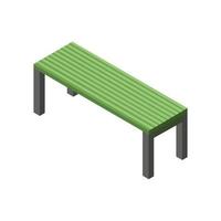 Isometric Bench On White Background vector