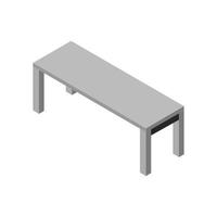 Isometric Bench On White Background vector