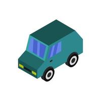 Isometric Car On White Background vector