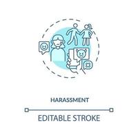 Harassments on daing website concept icon. vector