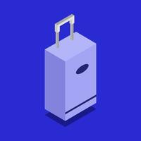 Isometric Travel Suitcase On White Background vector