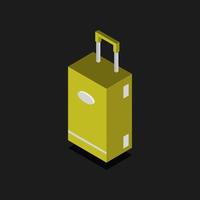 Isometric Travel Suitcase On White Background vector