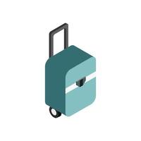 Isometric Travel Suitcase On White Background vector