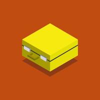 Isometric Travel Suitcase On White Background vector