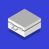 Isometric Travel Suitcase On White Background vector