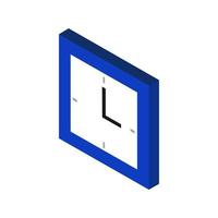 Isometric Clock On White Background vector
