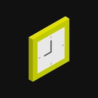 Isometric Clock On White Background vector