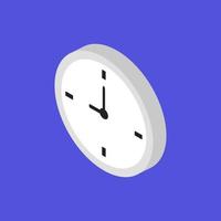 Isometric Clock On White Background vector