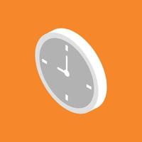 Isometric Clock On White Background vector