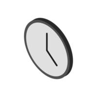 Isometric Clock On White Background vector