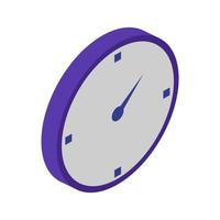 Isometric Clock On White Background vector