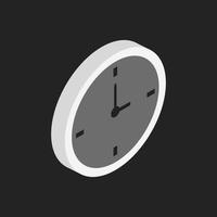 Isometric Clock On White Background vector