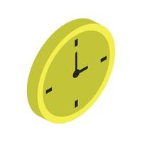 Isometric Clock On White Background vector